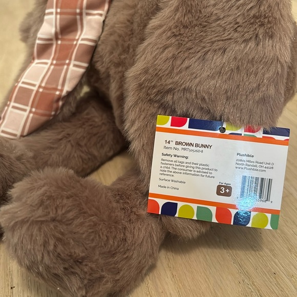 NWT Plushible 14” Brown Bunny - Picture 2 of 5